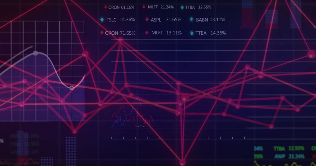Futuristic Neon Network Graph with Cybersecurity Elements