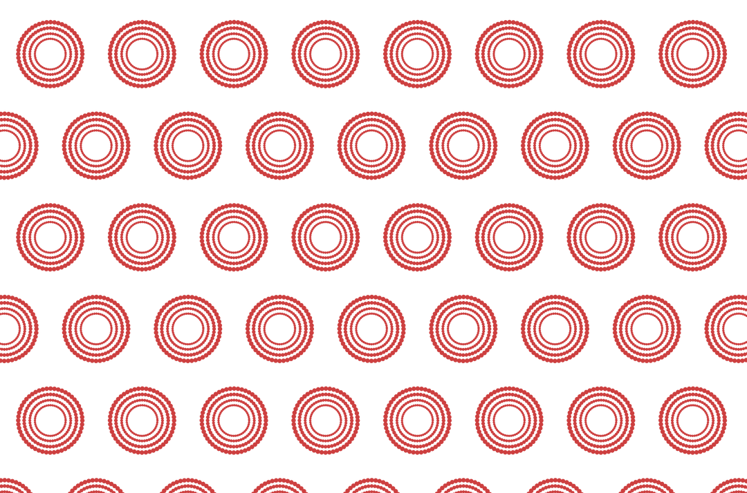 Red circular shapes pattern on transparent background