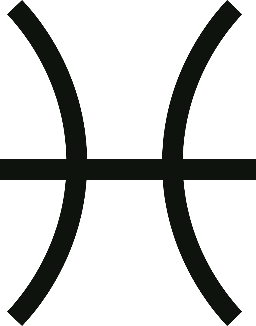 Transparent Pisces Zodiac Symbol Showing Water Element