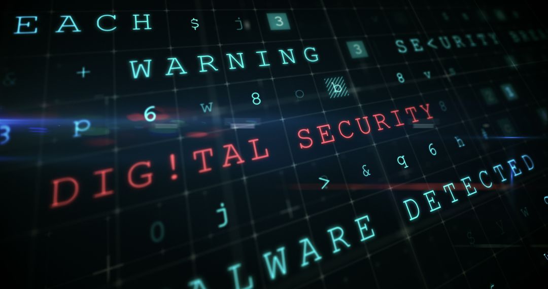 Concept of Digital Security and Malware Warning