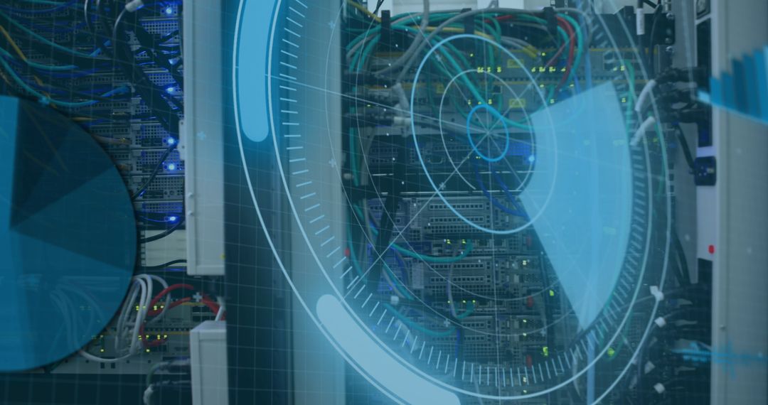 Futuristic Digital Networks Technology with Data Processing Imagery