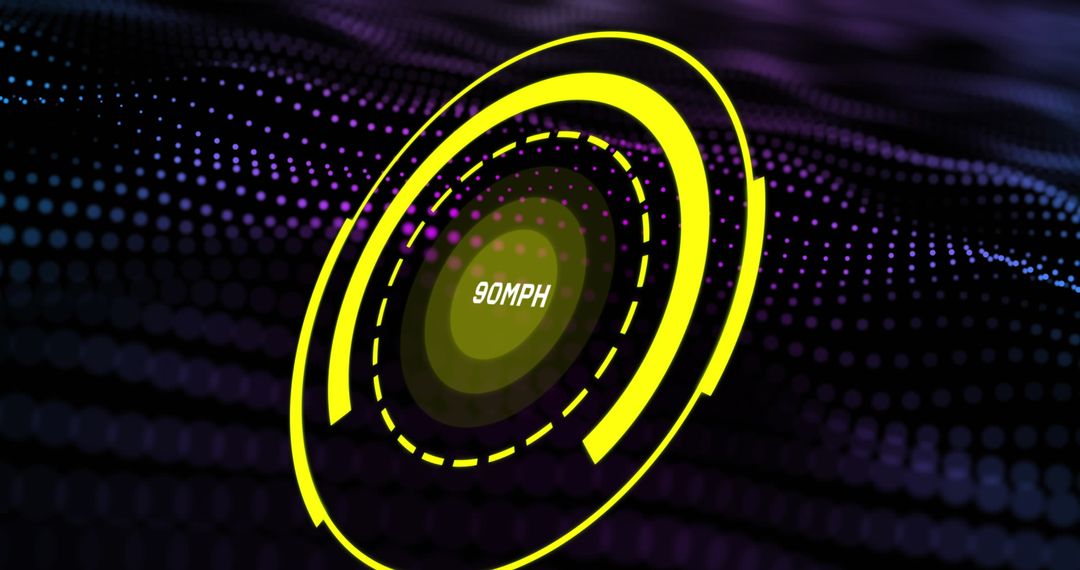 Futuristic Digital Interface Visualizing Data Processing