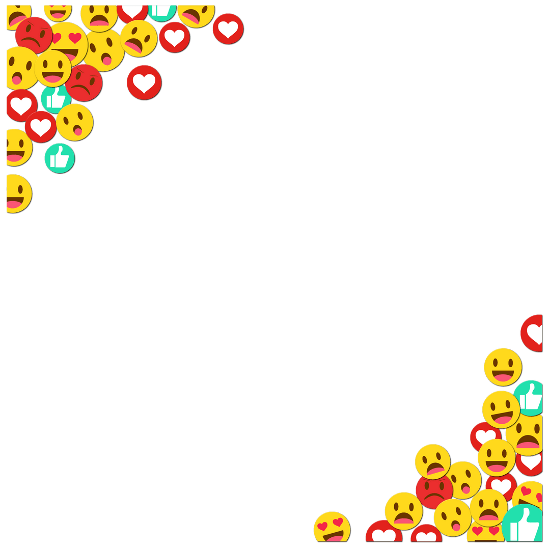 Floating Reaction Emojis on Transparent Canvas