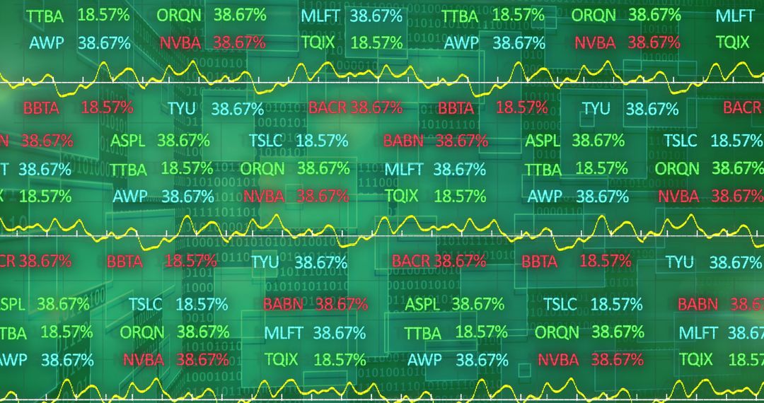 Digital Stock Market Data Visualization in Binary Code - Free Images, Stock Photos and Pictures on Pikwizard.com