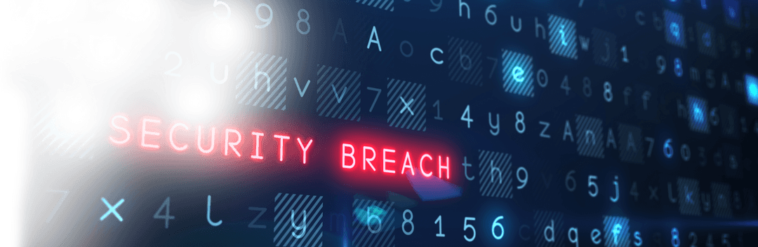 Transparent Digital Code with Security Breach Alert Background