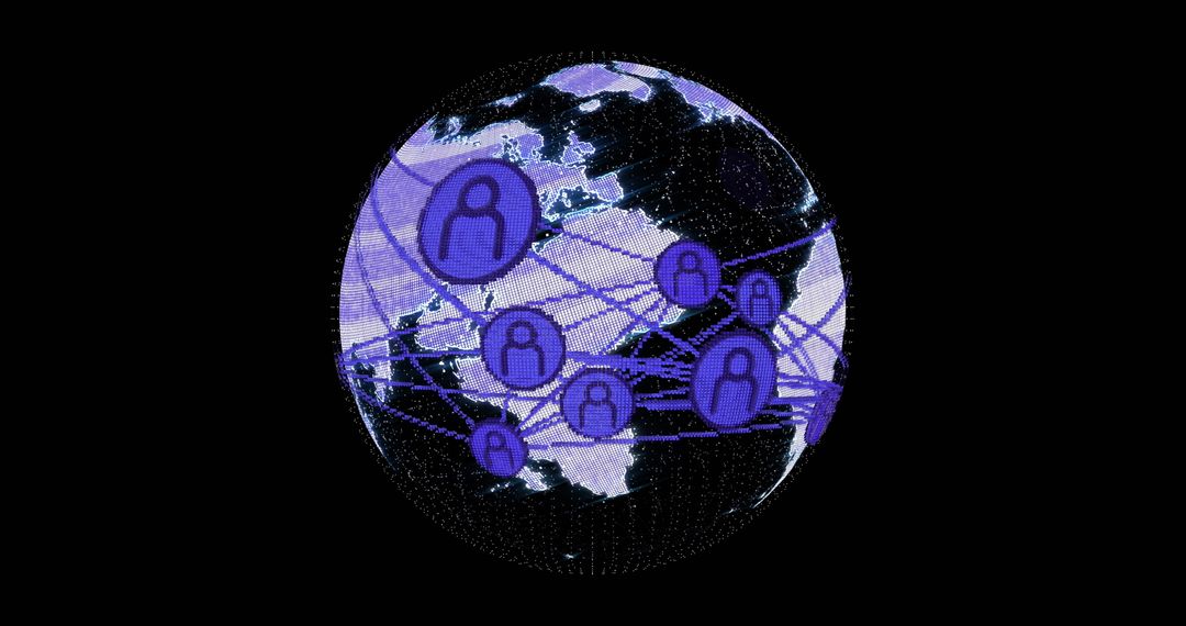 Global Network Connections Over Digital Globe Concept