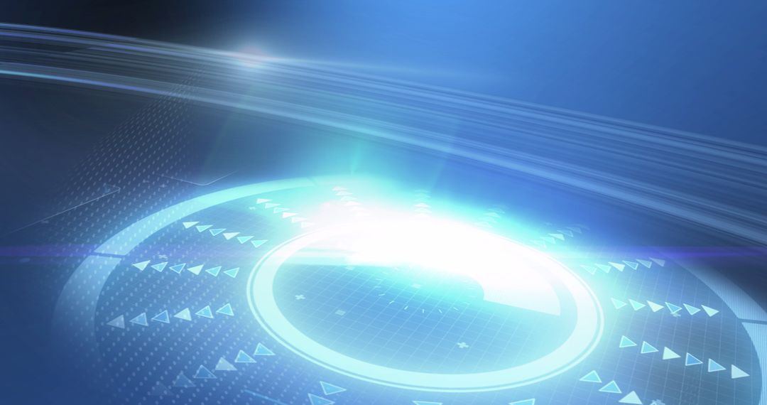 Futuristic Digital Data Interface with Blue Tech Theme