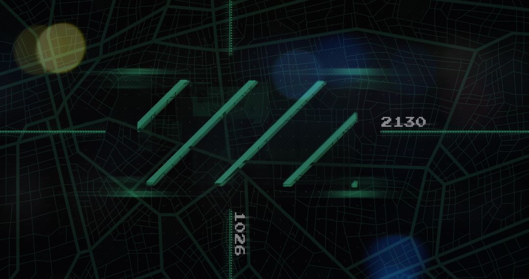 Futuristic Digital Screen with Dynamic Data