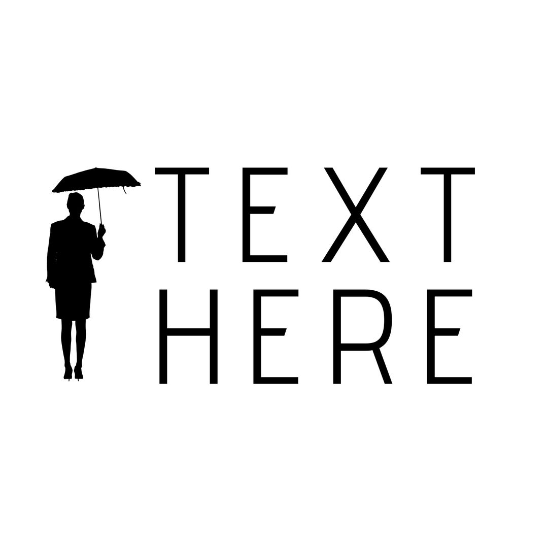 Silhouette with Umbrella for Motivational Design