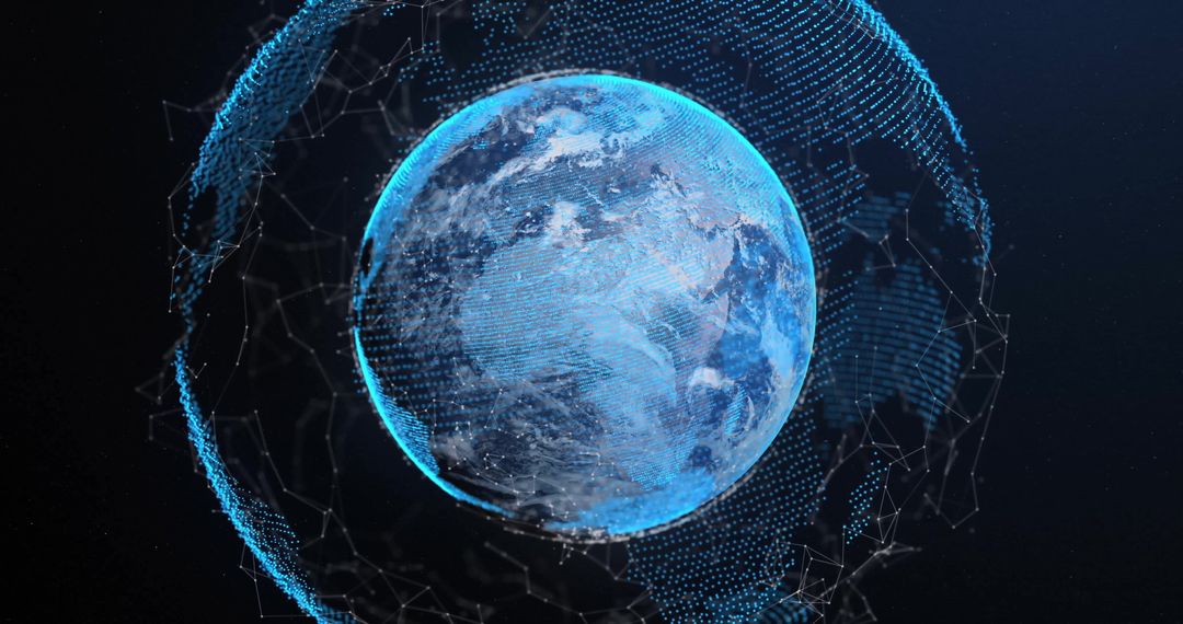 Digital Earth with Data Network Overlay