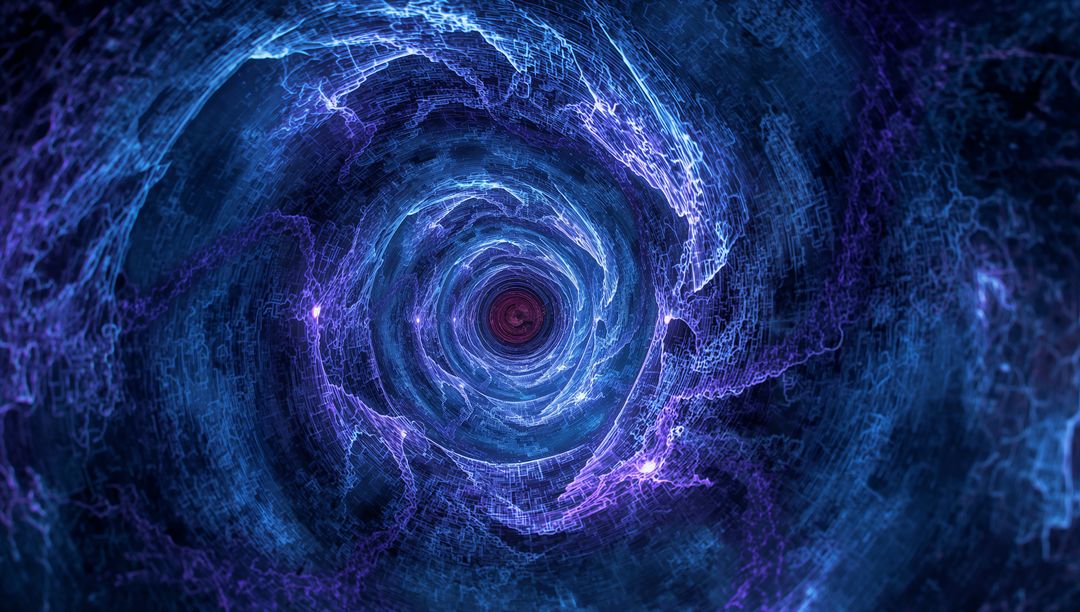 Abstract Energy Vortex with Electric Arcs and Circuitry