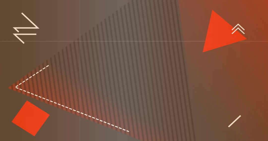 Geometric Abstract Digital Designs with Striped Triangle