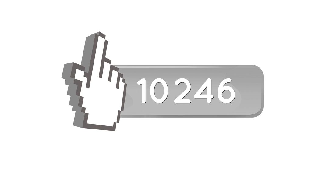 Hand Cursor Clicking Abstract Social Media Counter