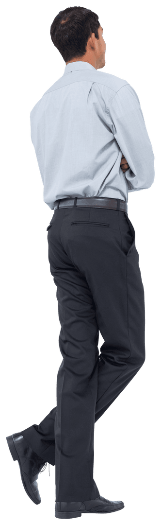 Business Professional Standing Backward Transparent Background