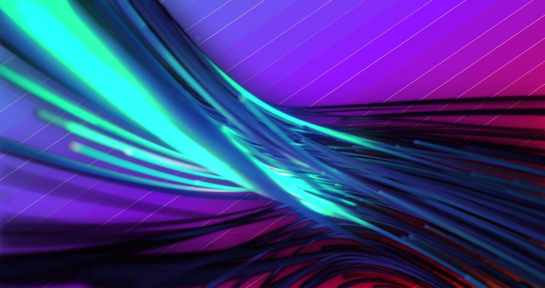 Dynamic Fiber Optic Network on Gradient Background