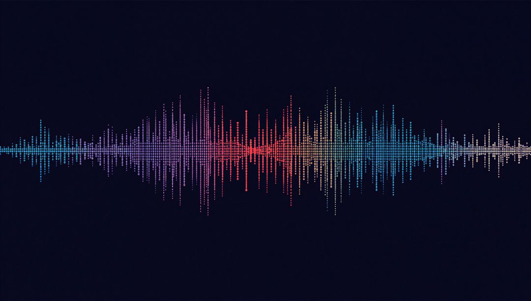 Vibrant Digital Soundwave Display with Color Gradient