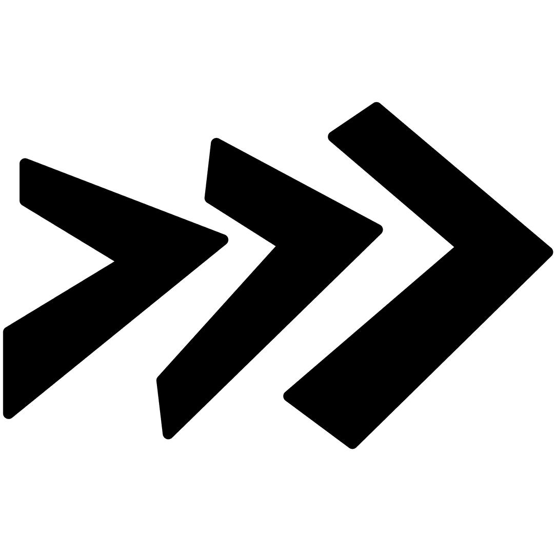 Black Chevron Arrows Vector on Transparent Background