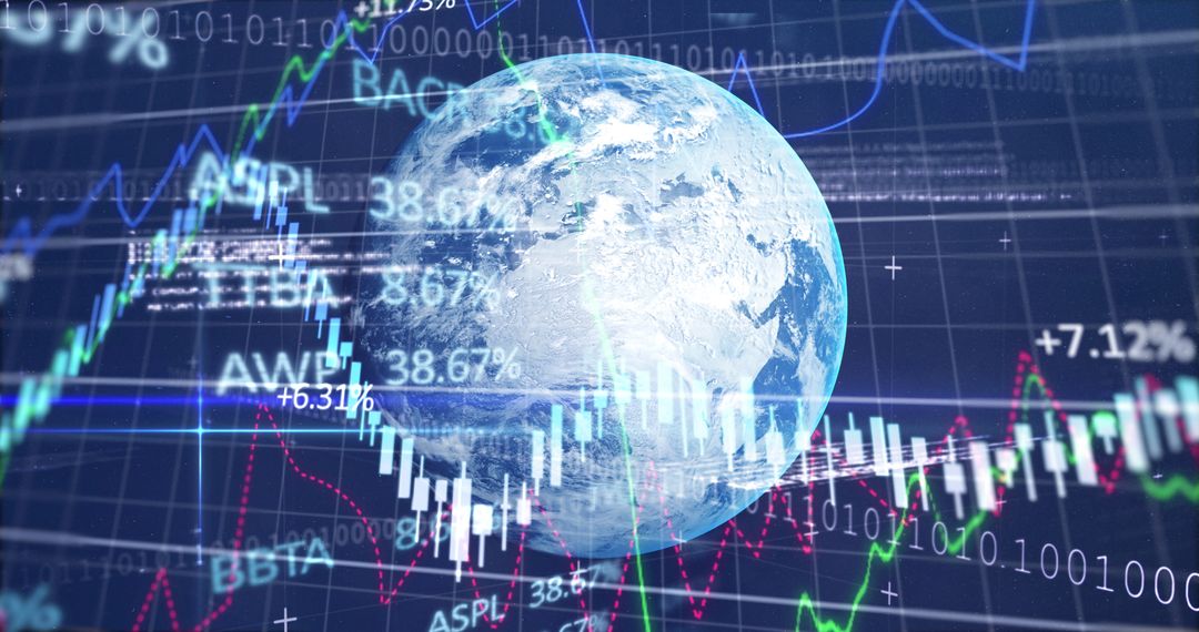 Global Financial Data Interface with Digital Technology - Free Images, Stock Photos and Pictures on Pikwizard.com