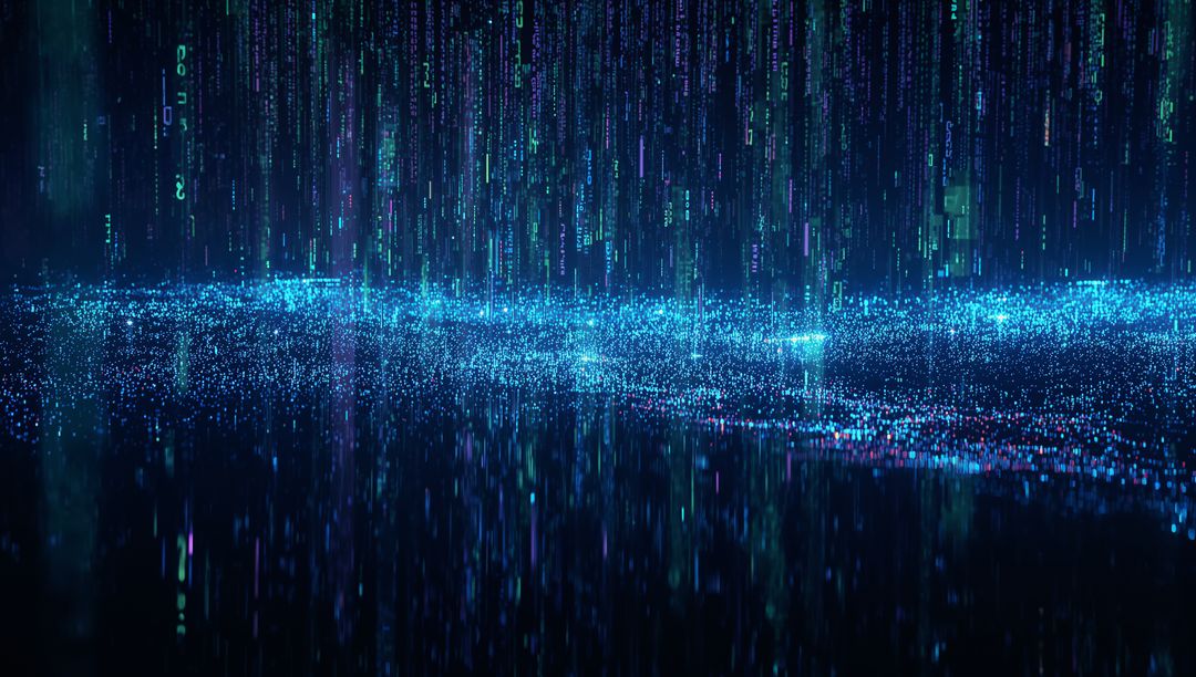 Futuristic Code and Particle Matrix in a Virtual Environment