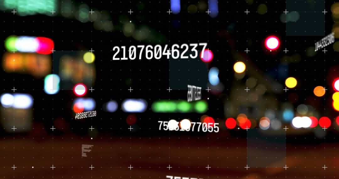 Numbers and Data Overlay with City Traffic Bokeh