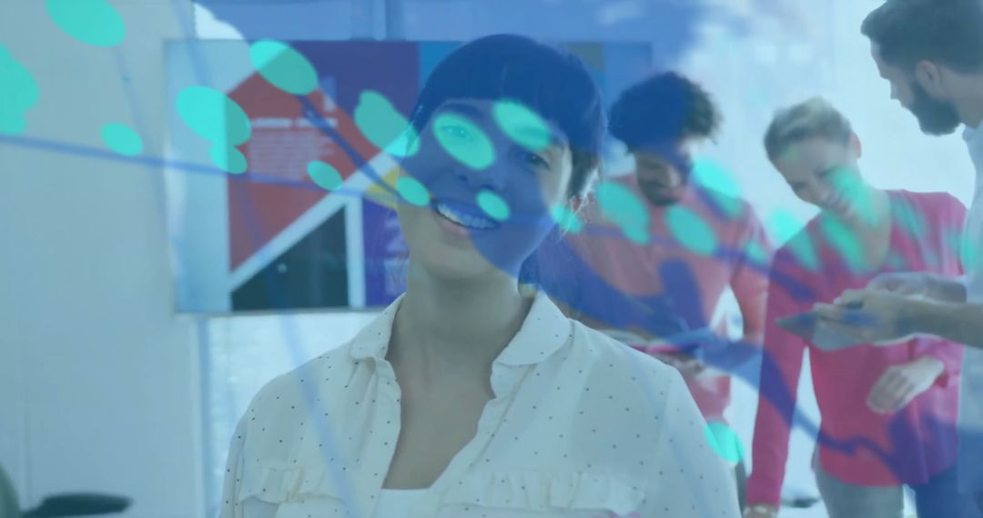 Confident Biracial Businesswoman Analyzing Data with Diverse Team