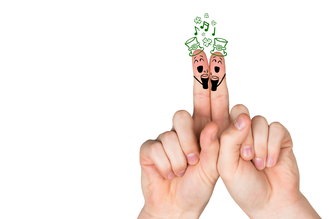 Transparent Digital Illustration: Puppet Show with Singing Finger Puppets