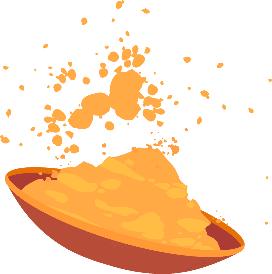 Cheese Splashing Nachos in Round Bowl on Transparent Background