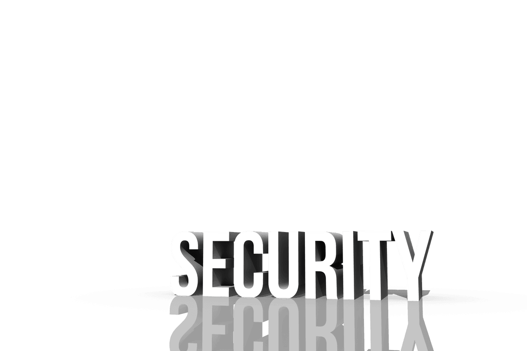 Transparent Three-Dimensional Security Text Illustration