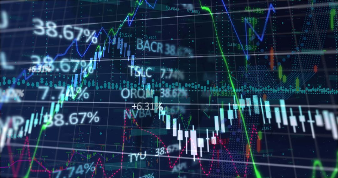 Dynamic Financial Data Display Over Global Stock Market