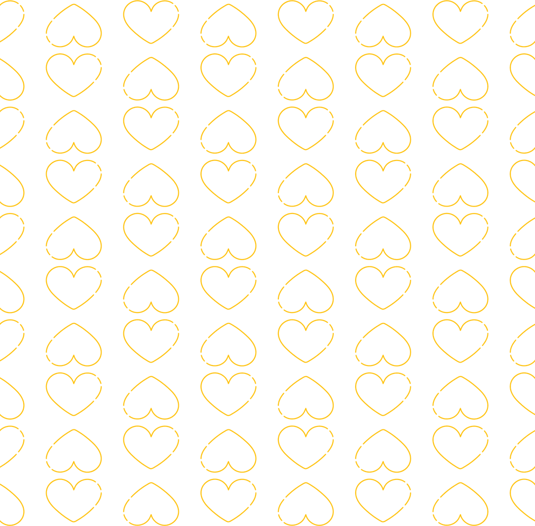 Transparent Yellow Heart Pattern on Checkerboard Vector Background