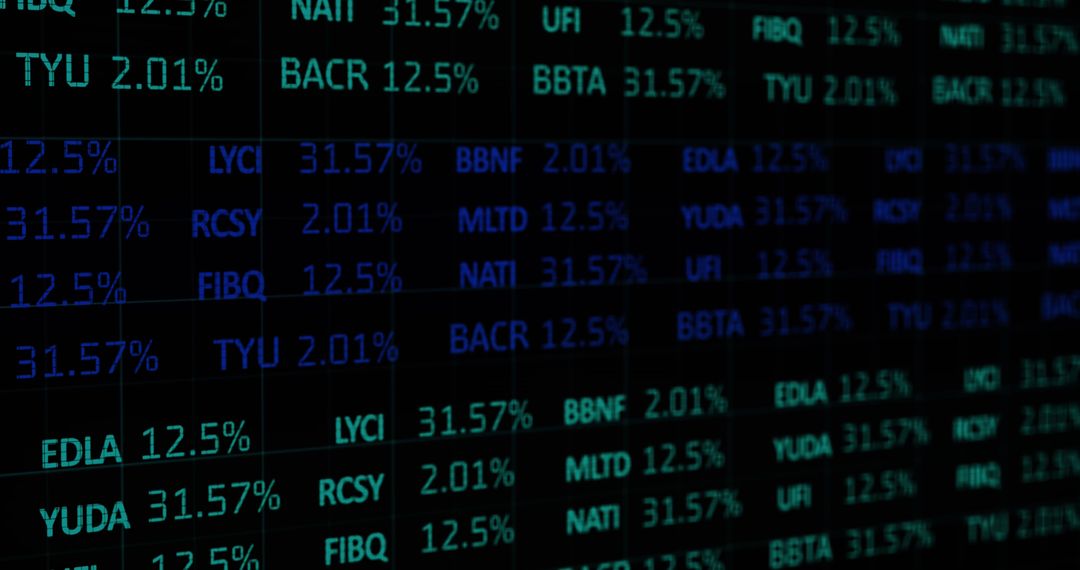 Digital Interface with Scanning Chart Displaying Stock Data