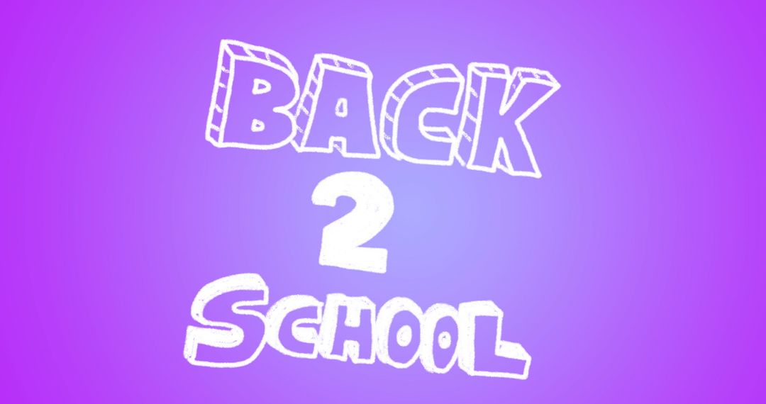 Back to School Chalkboard Style on Purple Background