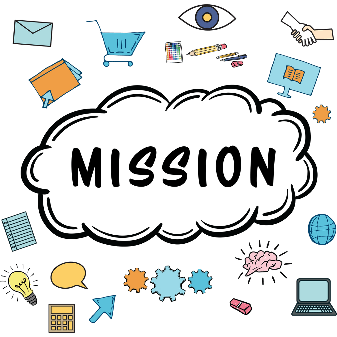 Digital Mission Icons with Transparent Background Illustration