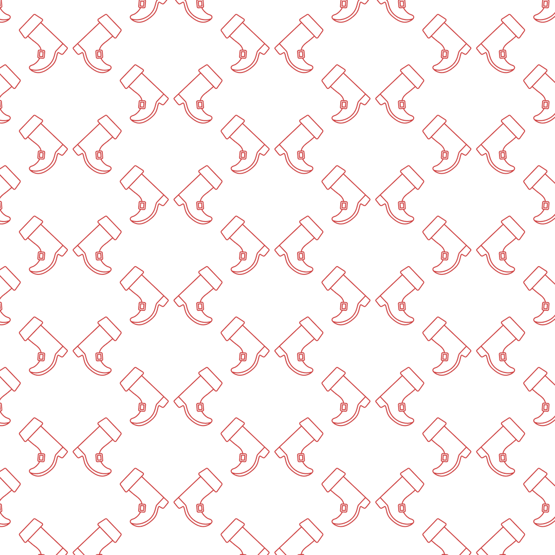 Seamless Red Modern Pattern on Transparent Background