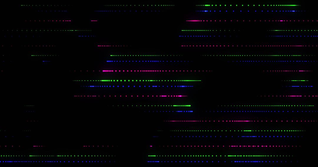 Colorful Neon Lines on Black Background Representing Digital Motion