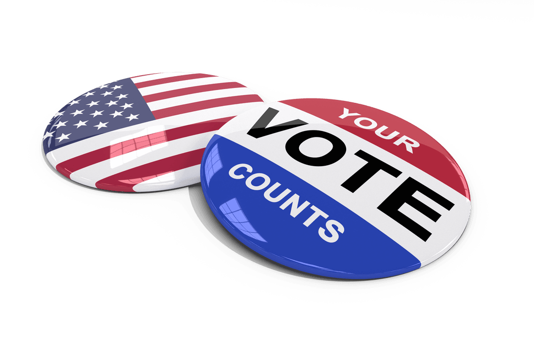 Your Vote Counts Pin on Transparent Background Symbolizes Importance of Voting - Download Free Stock Images Pikwizard.com