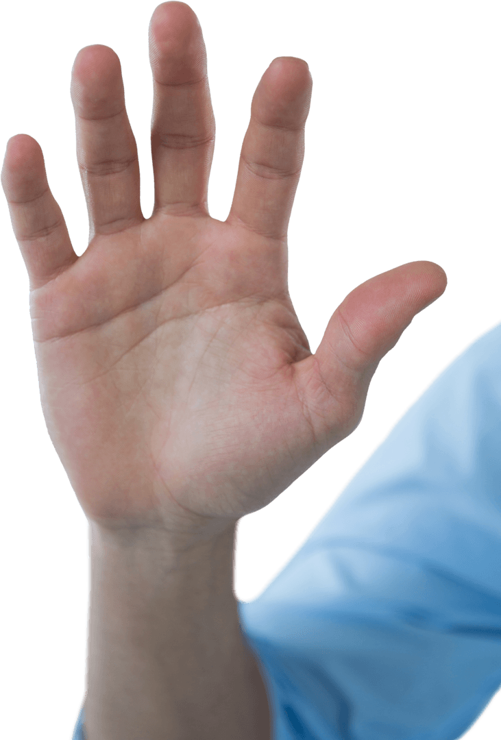 Transparent Hand Reaching Touching Invisible Surface