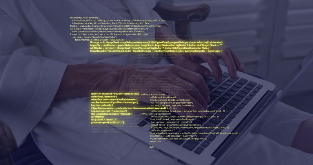 Data Processing Concept with Laptop Usage by Caucasian Woman