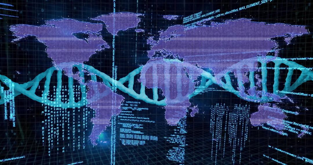 Digital Representation of DNA Over Global Map