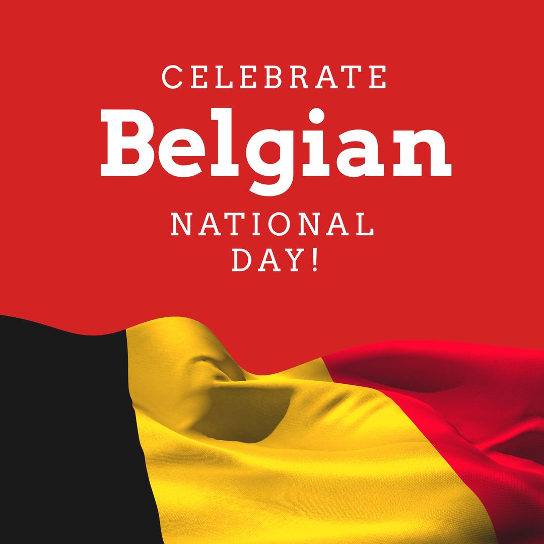 Celebrating Belgian National Day with Flag