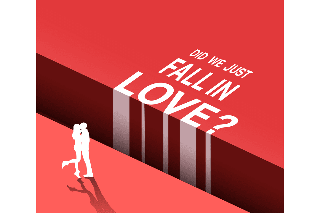 Did We Just Fall in Love Illustration with Transparent Background