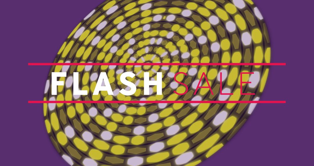 Flash Sale Promotion with Vibrant Circular LED Pattern