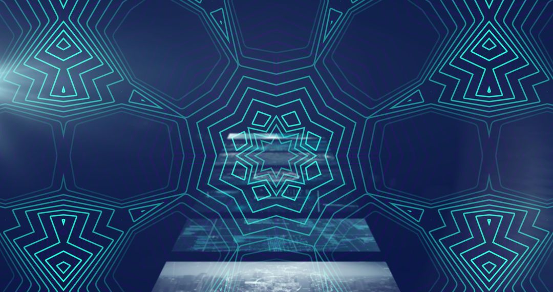 futuristic digital interface with geometric patterns and data overlays - Free Images, Stock Photos and Pictures on Pikwizard.com