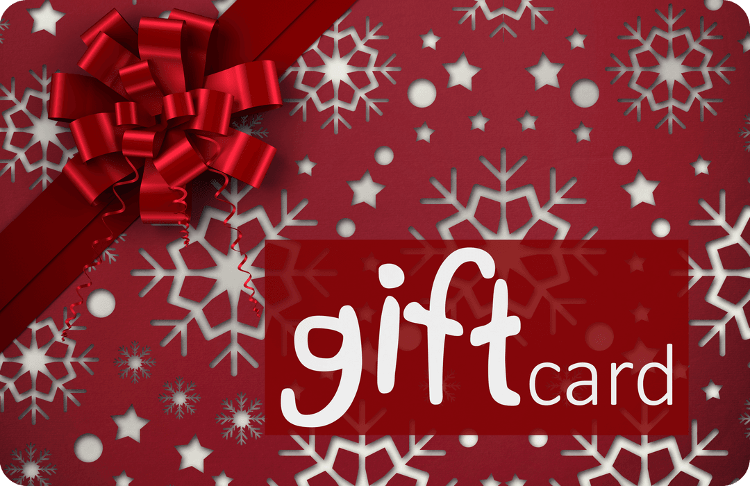 Festive Christmas Gift Card Design on Transparent Background