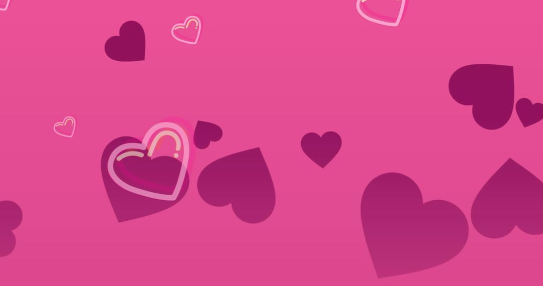 Floating Heart Icons on Vibrant Pink Background - Free Images, Stock Photos and Pictures on Pikwizard.com