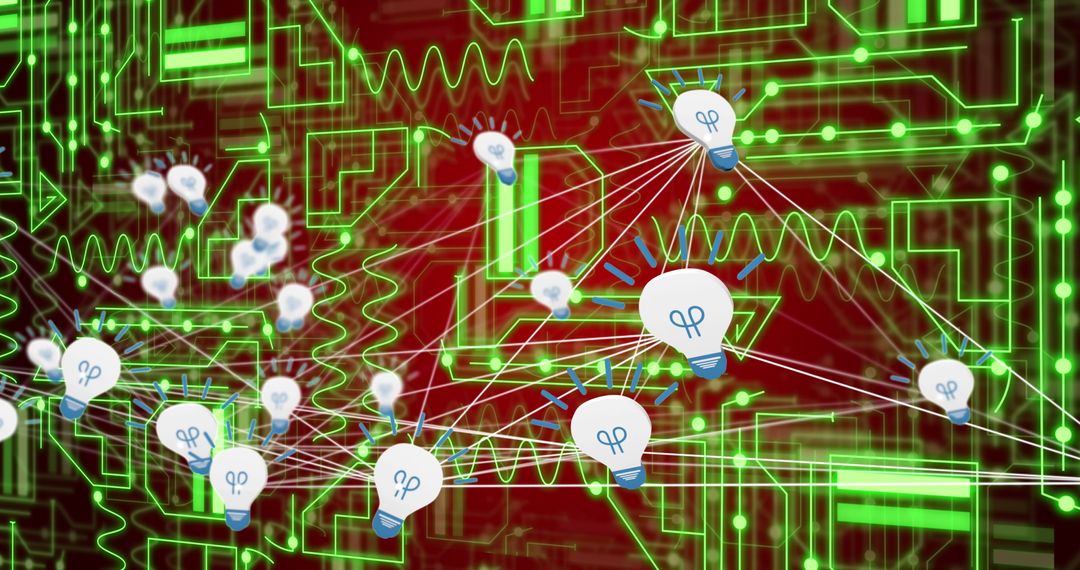 Digital Connectivity and Innovation Concept with Lightbulbs