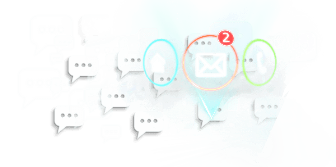 Transparent Illustration of Messages and Notifications