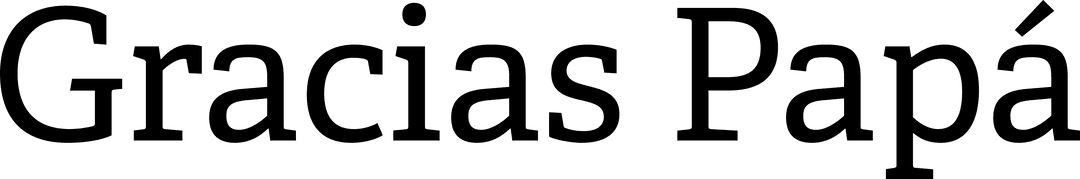 Gracias Papa Text on Transparent Background for Family Celebrations