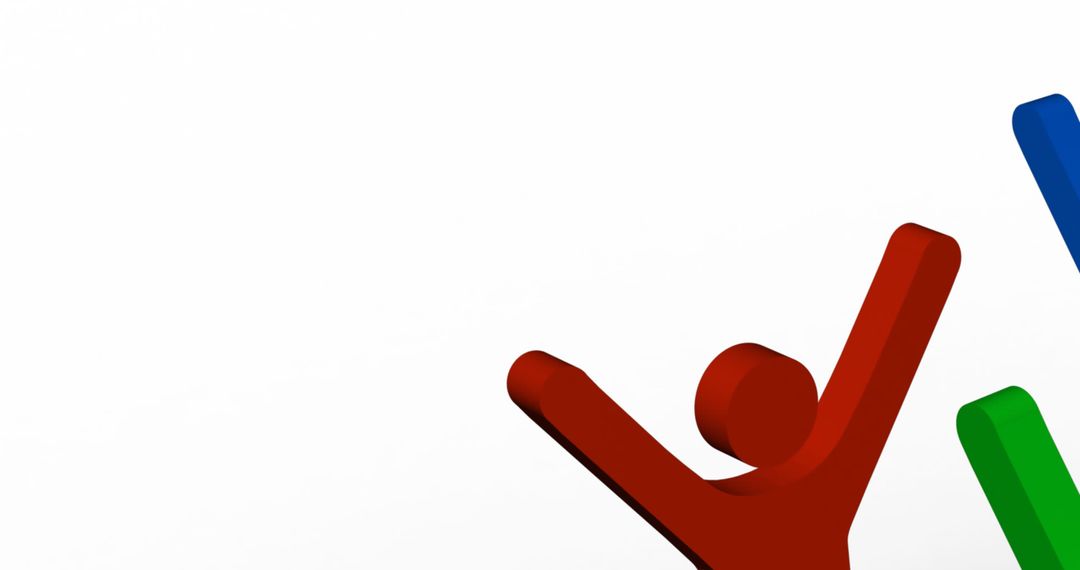 Gold Confetti Falling with Person and Puzzle Symbols