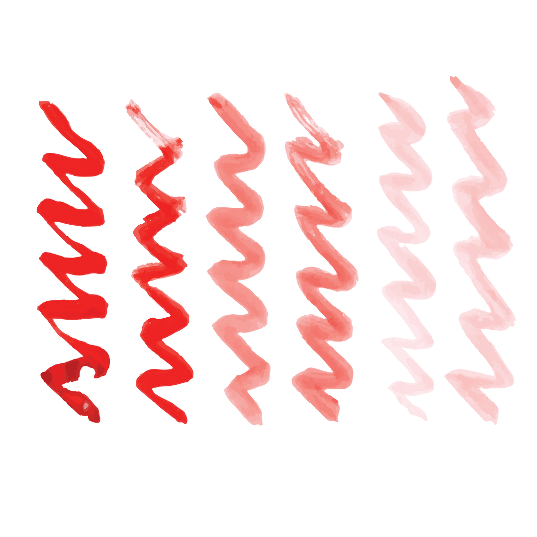 Abstract red and pink swirls on transparent background